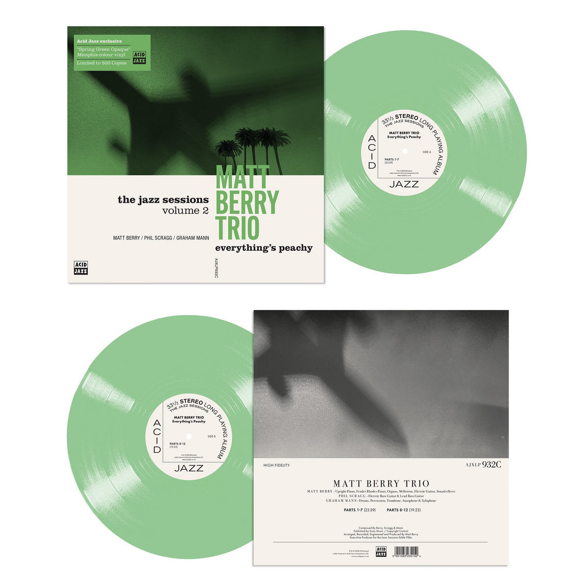 Everything's Peachy LP by Matt Berry Trio album artwork
