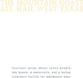 All Hail West Texas LP by The Mountain Goats album artwork