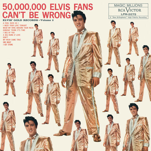 50, 000, 000 Elvis Fans can't Bbe Wrong: Elvis' Gold Records Volume 2 LP by Elvis Presley album artwork