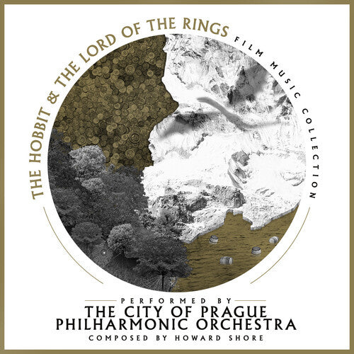 Hobbit, The & Lord of the Rings Film Music 2LP by Various Artists album artwork