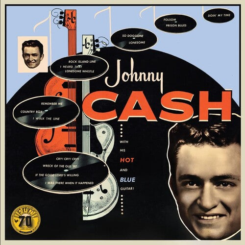 With His Hot and Blue Guitar LP by Johnny Cash album artwork