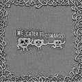 We Cater To Cowards LP by Oozing Wound album artwork