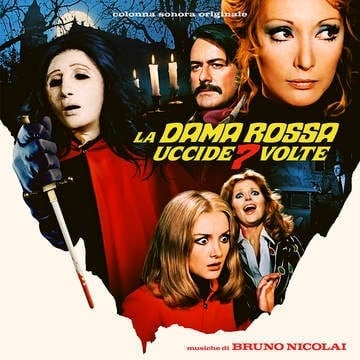 La Dama Rossa Uccide Sette Volte soundtrack by Bruno Nicolai album artwork