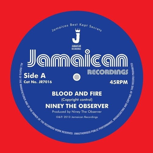 Blood and Fire/Brimstone and Fire 7" by Niney the Observer album artwork