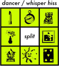 Split LP by Dancer/Whisper Hiss album artwork