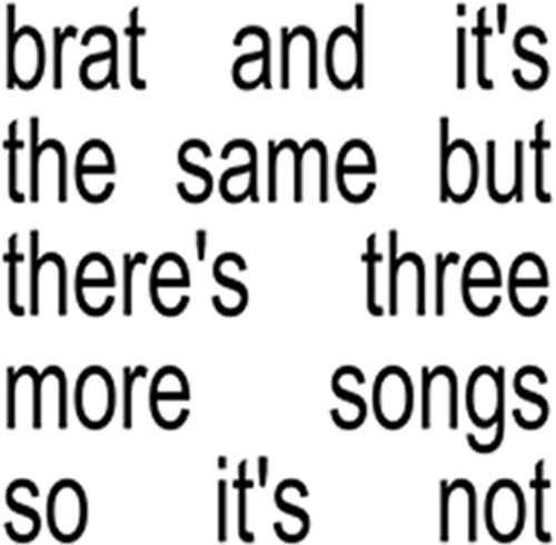 Brat and it's the Same but there's Three More Songs so It's Not CD by Charli XCX album artwork