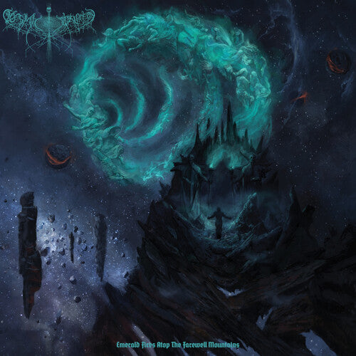 Emerald Fires Atop the Farewell Mountains LP by Cosmic Putrefaction album artwork