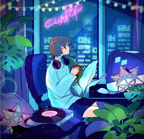 Lo-fi City Pop LP by Grey October Sound album artwork