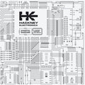 Synaptic Shadows 12" by Hackney Electronica album artwork