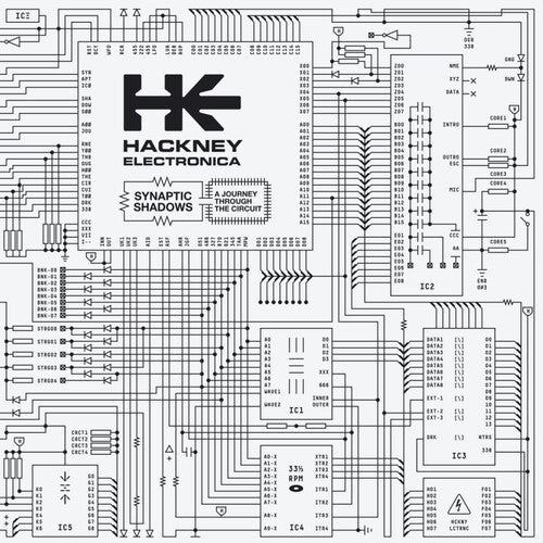Synaptic Shadows 12" by Hackney Electronica album artwork