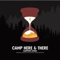 Camp Here & There Campfire Songs LP by Will Wood album artwork