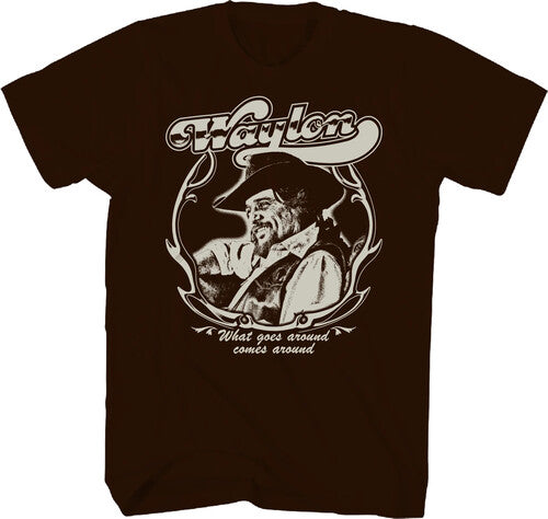 Jennings, Waylon - What Goes Around T-Shirt Brown M by Waylon Jennings album artwork