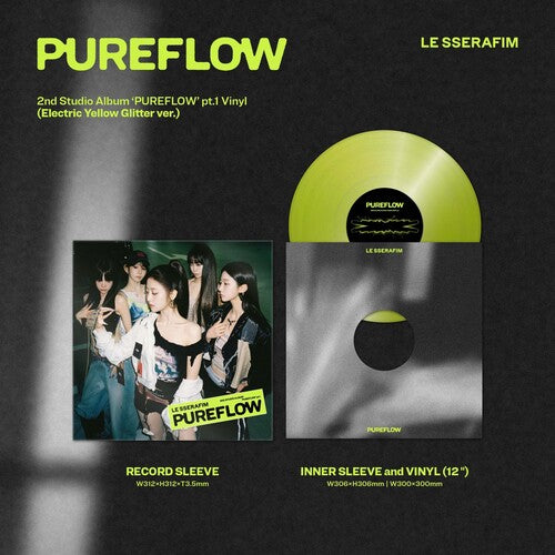 2nd Studio Album 'PUREFLOW' pt.1 LP by Le Sserafim album artwork