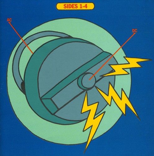Sides 1-4 (AC/DC tribute) 2X7" by Shellac / Big'n / Brise-Glace / U.S. Maple album artwork