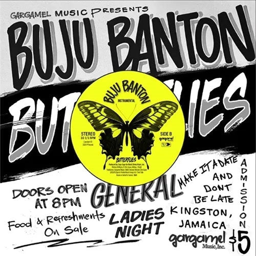 Butterflies 7" by Buju Banton album artwork
