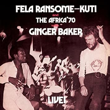 Fela Live with Ginger Baker LP by Fela Kuti album artwork