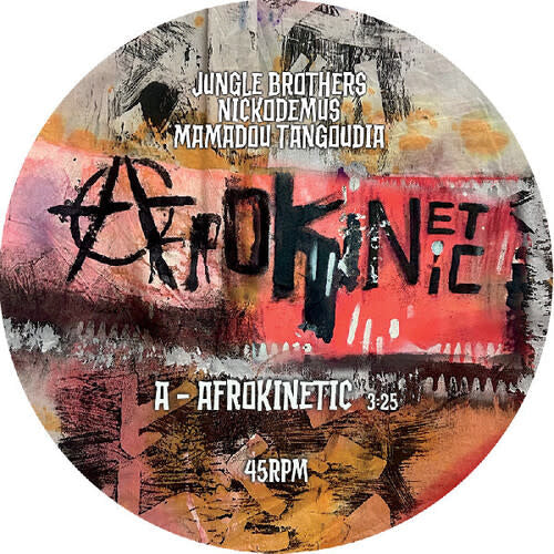 Afrokinetic 7" by Jungle Brothers & Nickodemus album artwork