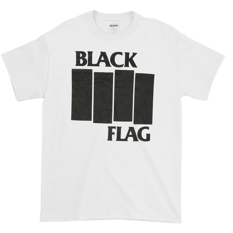 Black Flag - Bars & Logo T-Shirt White by Black Flag album artwork