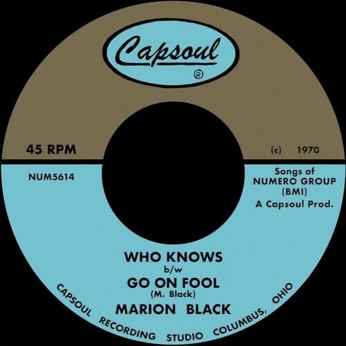 Go On Fool b/w Who Knows 7" by Marion Black album artwork