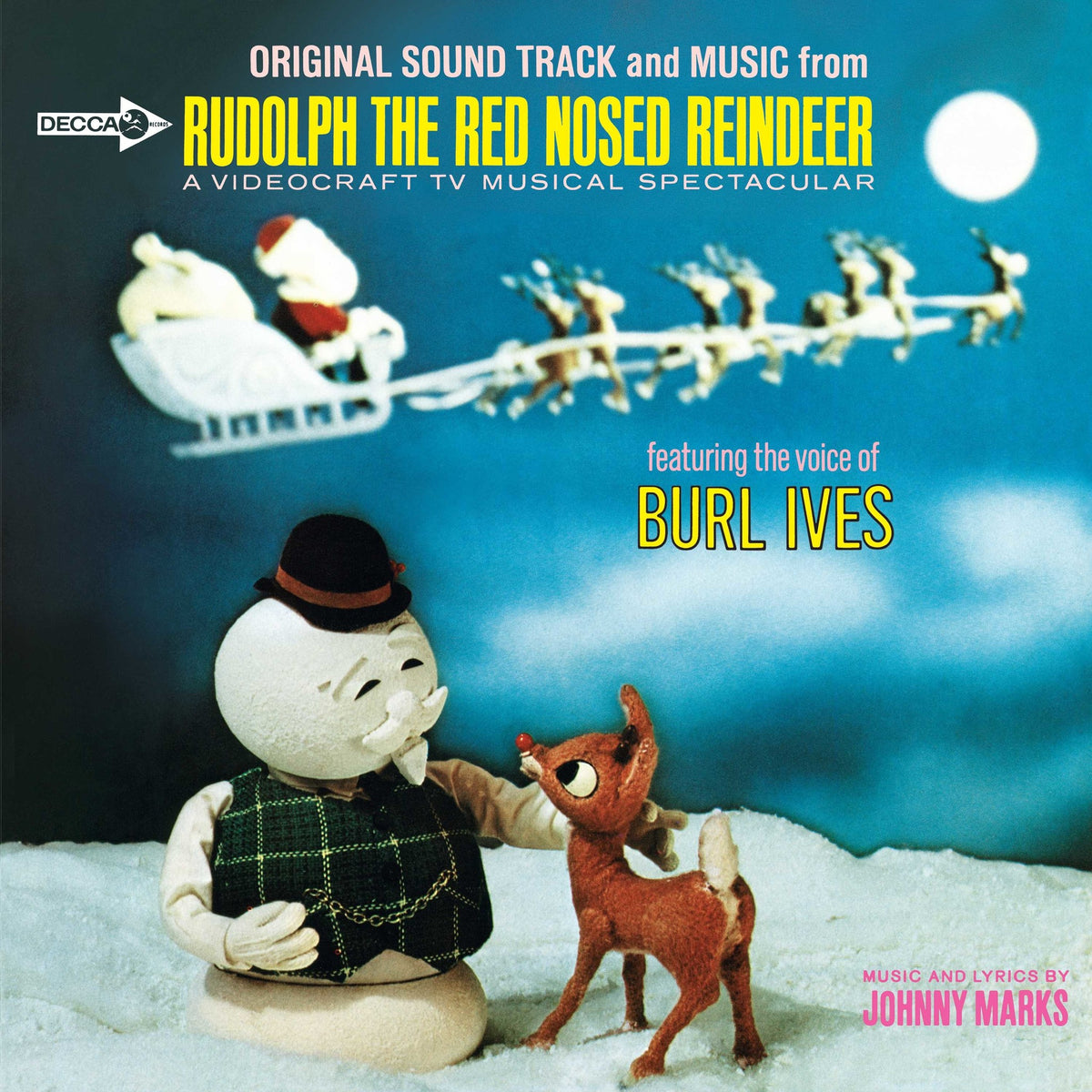 Rudolph The Red-Nosed Reindeer LP by Burl Ives album artwork