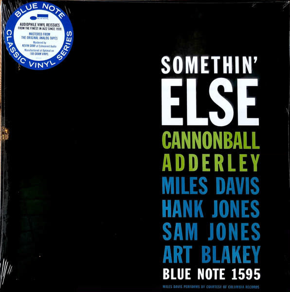 Somethin' Else LP by Cannonball Adderley album artwork