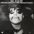 Freaks, Faggots, Drunks & Junkies LP by GG Allin album artwork
