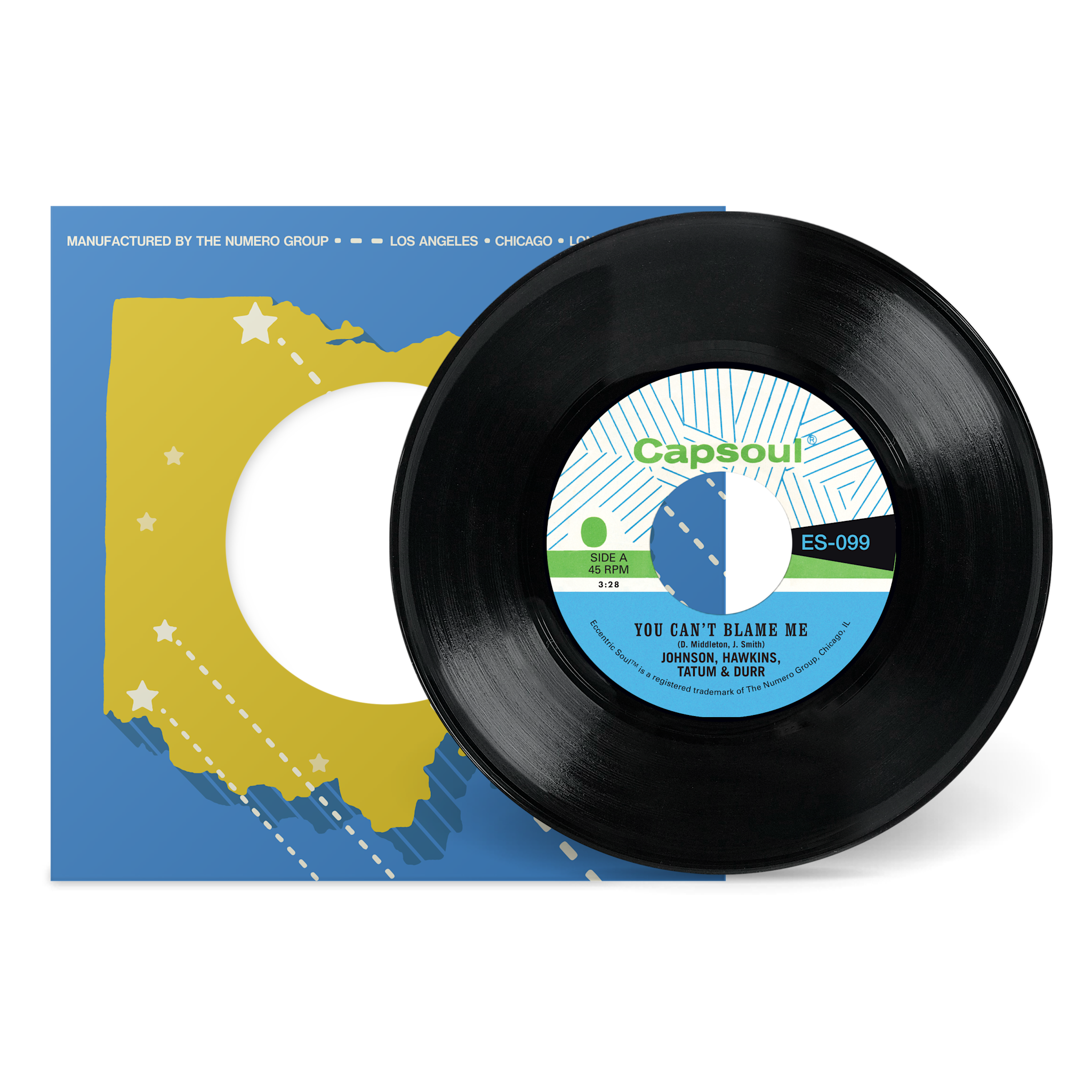 You Can't Blame Me 7" by Johnson, Hawkins, Tatum & Durr album artwork