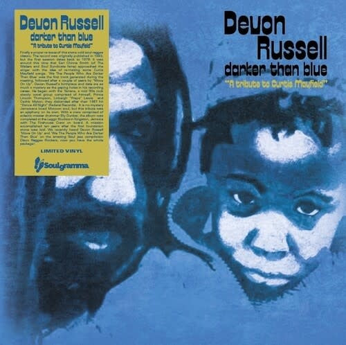 Darker than Blue, a tribute to Curtis Mayfield LP by Devon Russell album artwork