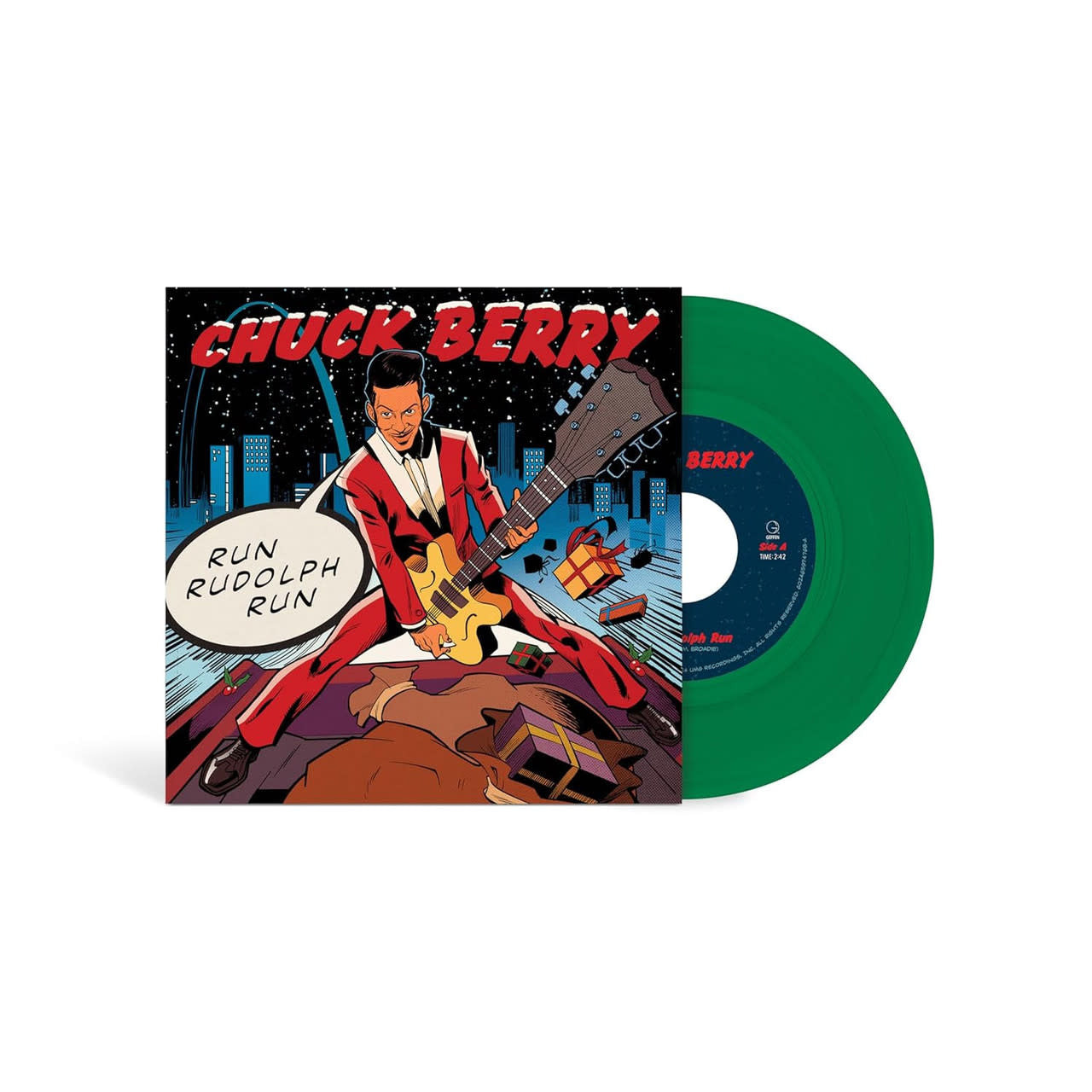 Run Rudolph Run 7" by Chuck Berry album artwork