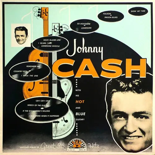 With His Hot & Blue Guitar LP by Johnny Cash album artwork