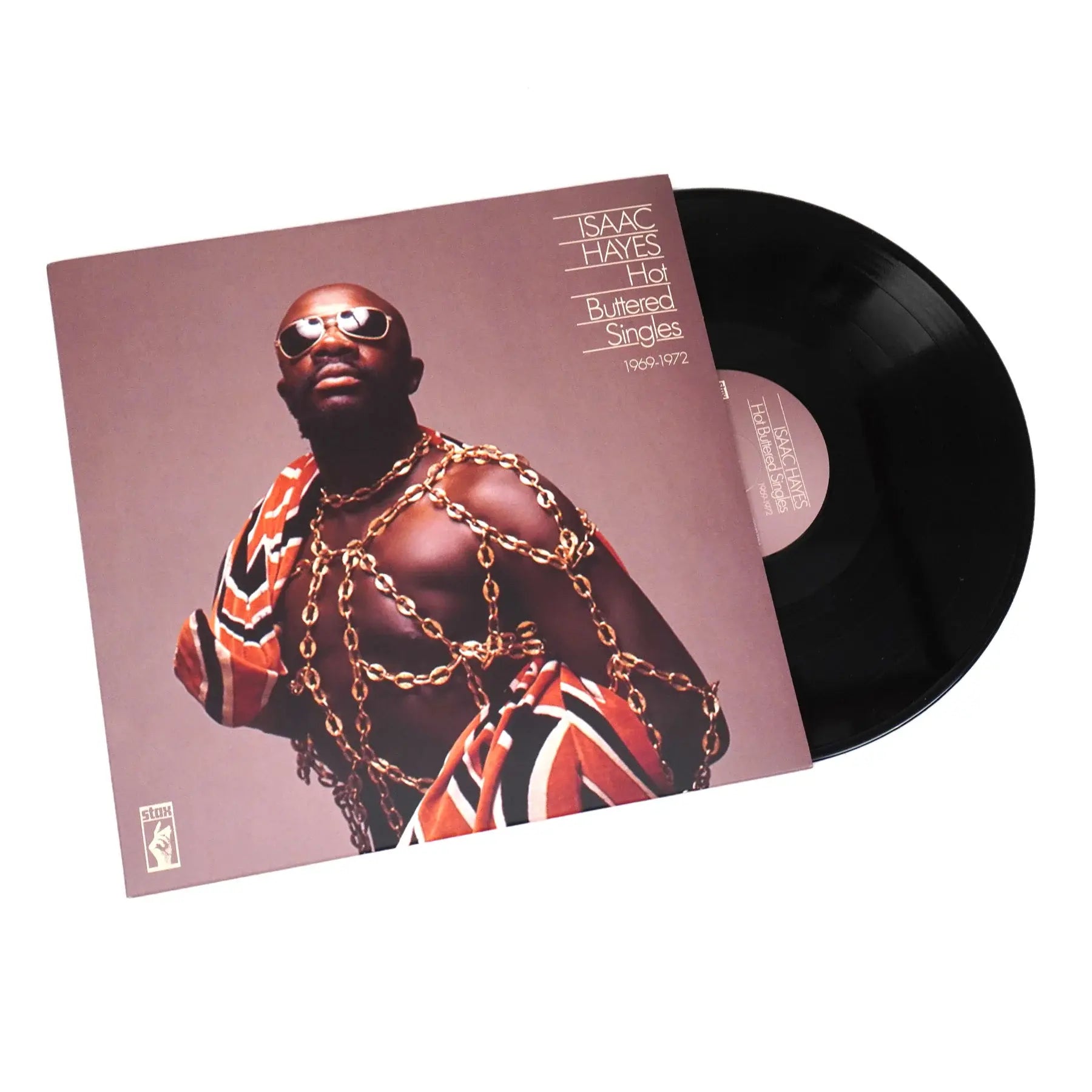 Hot Buttered Singles '69-'72 2LP by Isaac Hayes album artwork