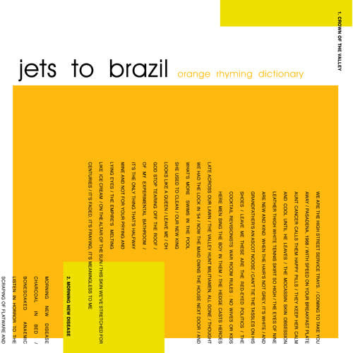 Orange Rhyming Dictionary 2LP by Jets to Brazil album artwork