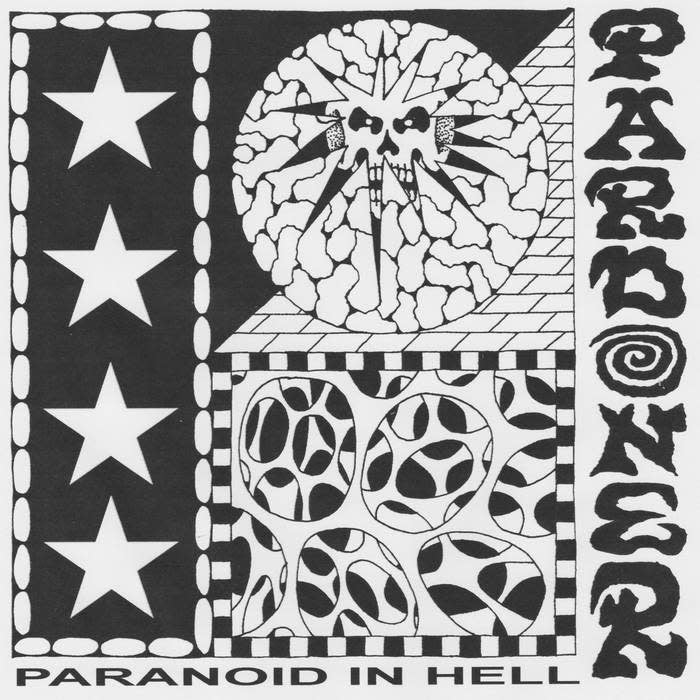 Paranoid In Hell 7" by Pardoner album artwork